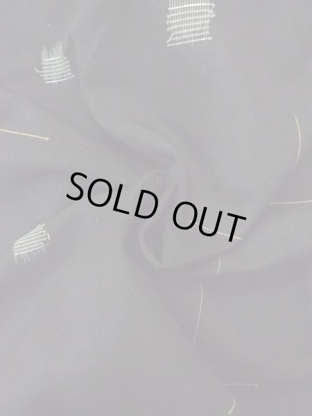 Photo11: M1010S Antique Japanese women   Black HITOE unlined / Silk. Cross,   (Grade B) (11)