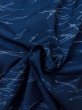 Photo11: Mint M1010T Vintage Japanese women   Indigo Blue HITOE unlined / Synthetic. Pine tree/branch/needle   (Grade A) (11)