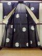 Photo2: M1010X Antique Japanese women   Indigo Blue HITOE unlined / Silk. Flower,   (Grade C) (2)