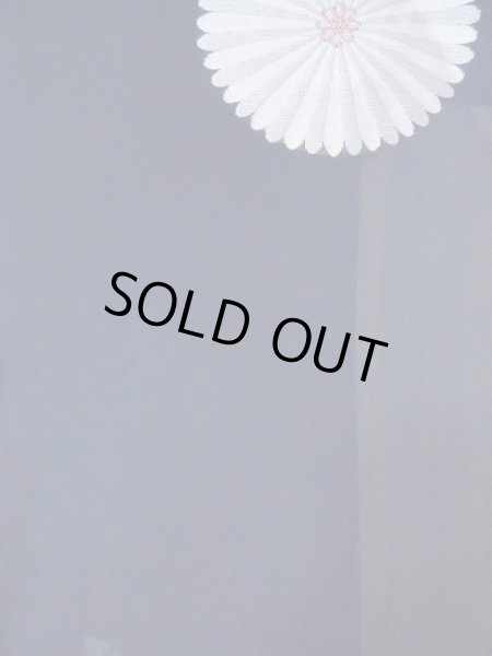 Photo3: M1010X Antique Japanese women   Indigo Blue HITOE unlined / Silk. Flower,   (Grade C) (3)