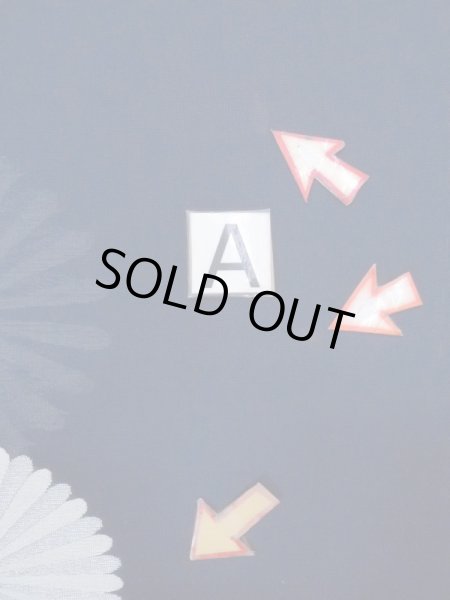 Photo12: M1010X Antique Japanese women   Indigo Blue HITOE unlined / Silk. Flower,   (Grade C) (12)