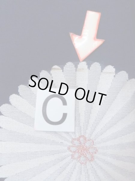 Photo14: M1010X Antique Japanese women   Indigo Blue HITOE unlined / Silk. Flower,   (Grade C) (14)