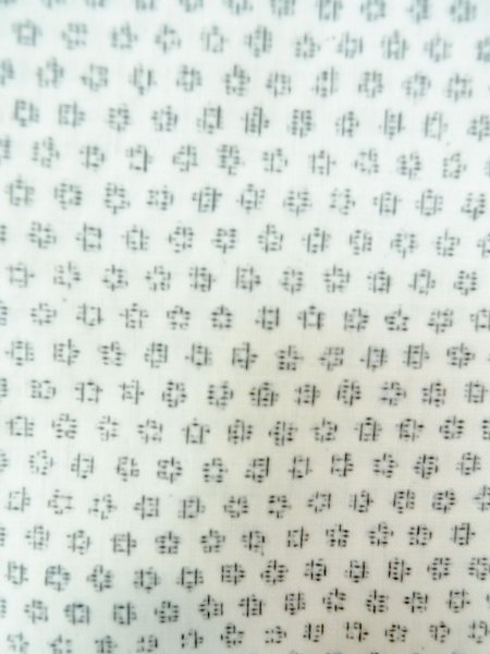 Photo5: M1011C Vintage Japanese   Black Men's Kimono / Silk. Geometrical pattern   (Grade C) (5)