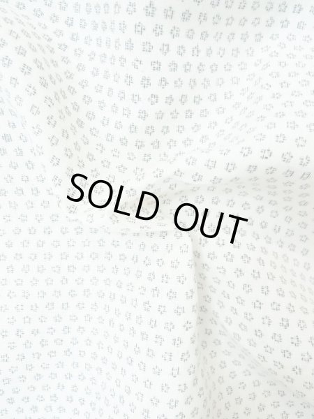 Photo9: M1011C Vintage Japanese   Black Men's Kimono / Silk. Geometrical pattern   (Grade C) (9)