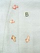 Photo12: M1011C Vintage Japanese   Black Men's Kimono / Silk. Geometrical pattern   (Grade C) (12)