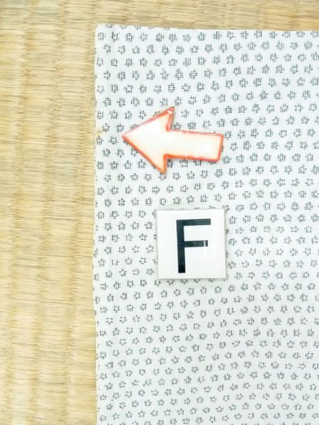 Photo16: M1011C Vintage Japanese   Black Men's Kimono / Silk. Geometrical pattern   (Grade C) (16)