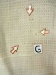 Photo18: M1011D Vintage Japanese   Beige Men's Kimono / Linen. Geometrical pattern   (Grade C) (18)