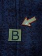 Photo13: M1018A Vintage Japanese women   Indigo Blue HITOE unlined / Cotton/hemp Flower,   (Grade B) (13)