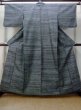 Photo1: M1018F Vintage Japanese women   Gray HITOE unlined / Wool. Line,   (Grade D) (1)