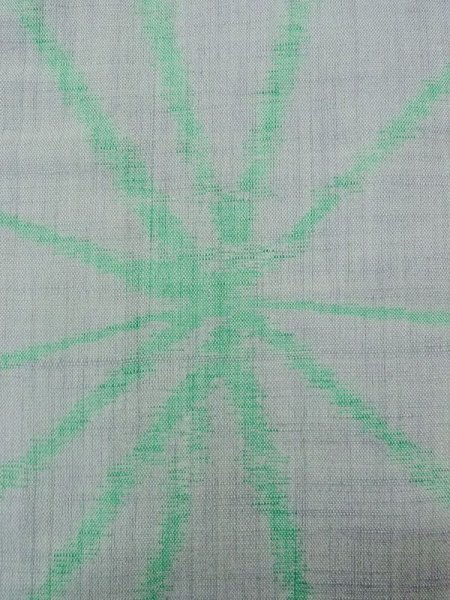 Photo5: M1018I Vintage Japanese women  Light Gray HITOE unlined / Wool. Hemp leaf,   (Grade D) (5)