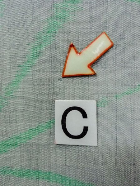 Photo14: M1018I Vintage Japanese women  Light Gray HITOE unlined / Wool. Hemp leaf,   (Grade D) (14)