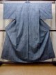 Photo1: Mint M1018J Vintage Japanese women  Light Indigo Blue HITOE unlined / Wool. Geometrical pattern,   (Grade A) (1)