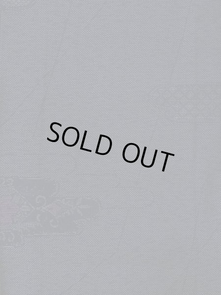 Photo3: M1018K Vintage Japanese women  Dark Navy Blue HITOE unlined / Wool. Chinese flower,   (Grade D) (3)