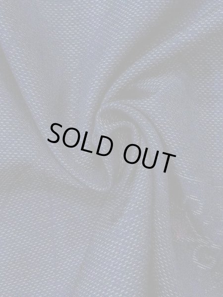 Photo10: M1018K Vintage Japanese women  Dark Navy Blue HITOE unlined / Wool. Chinese flower,   (Grade D) (10)