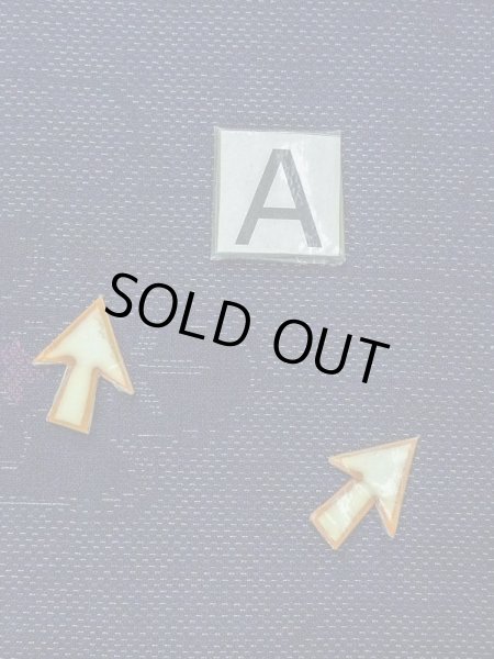 Photo12: M1018K Vintage Japanese women  Dark Navy Blue HITOE unlined / Wool. Chinese flower,   (Grade D) (12)