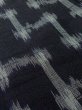 Photo8: M1018L Vintage Japanese women   Black HITOE unlined / Wool. Abstract pattern   (Grade C) (8)