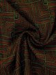 Photo9: M1018M Vintage Japanese women  Dark Vermilion HITOE unlined / Wool. Quadrangle,   (Grade A) (9)