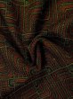 Photo10: M1018M Vintage Japanese women  Dark Vermilion HITOE unlined / Wool. Quadrangle,   (Grade A) (10)