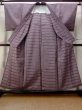 Photo2: M1018N Vintage Japanese women   Purple HITOE unlined / Wool. Plaid Checks,   (Grade A) (2)