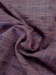 Photo9: M1018N Vintage Japanese women   Purple HITOE unlined / Wool. Plaid Checks,   (Grade A) (9)