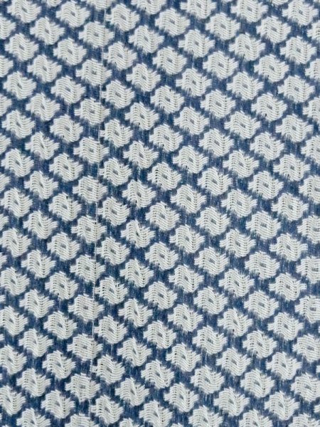 Photo5: M1018R Vintage Japanese women   Blue HITOE unlined / Synthetic. Dapple pattern   (Grade C) (5)