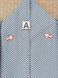 Photo11: M1018R Vintage Japanese women   Blue HITOE unlined / Synthetic. Dapple pattern   (Grade C) (11)