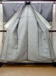 Photo2: M1018S Vintage Japanese women   Navy Blue HITOE unlined / Silk. Stripes   (Grade C) (2)
