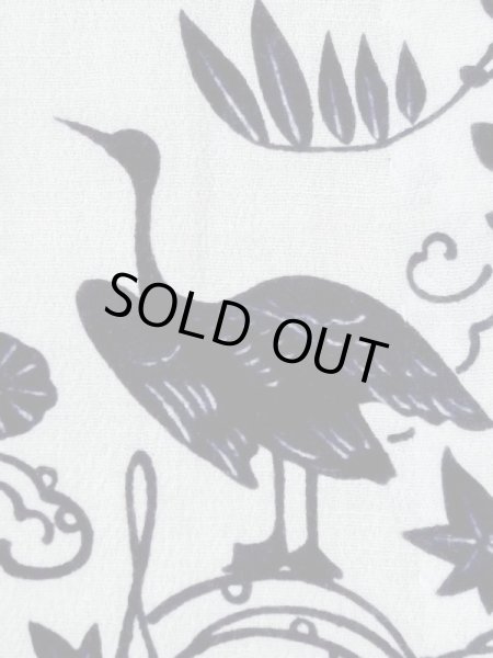 Photo5: M1018T Vintage Japanese women   White HITOE unlined / Silk. Chrysanthemum, There is an impression from use.  (Grade C) (5)