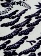 Photo12: M1018T Vintage Japanese women   White HITOE unlined / Silk. Chrysanthemum, There is an impression from use.  (Grade C) (12)