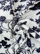 Photo14: M1018T Vintage Japanese women   White HITOE unlined / Silk. Chrysanthemum, There is an impression from use.  (Grade C) (14)