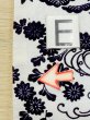 Photo20: M1018T Vintage Japanese women   White HITOE unlined / Silk. Chrysanthemum, There is an impression from use.  (Grade C) (20)
