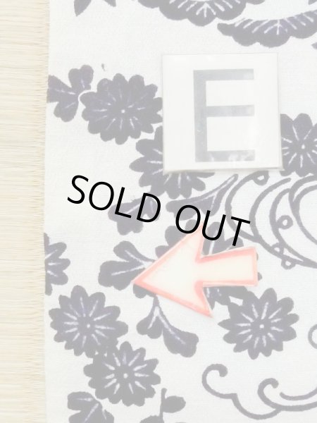 Photo20: M1018T Vintage Japanese women   White HITOE unlined / Silk. Chrysanthemum, There is an impression from use.  (Grade C) (20)