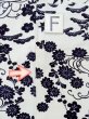 Photo21: M1018T Vintage Japanese women   White HITOE unlined / Silk. Chrysanthemum, There is an impression from use.  (Grade C) (21)
