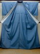 Photo2: M1018X Vintage Japanese women  Grayish Blue HITOE unlined / Silk.    (Grade C) (2)
