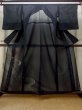 Photo1: M1018Z Vintage Japanese women   Black Summer / Silk. Stream   (Grade C) (1)