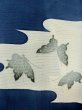 Photo5: M1019A Vintage Japanese women   Indigo Blue Summer / Silk. Butterfly,   (Grade B) (5)