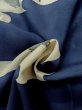 Photo9: M1019A Vintage Japanese women   Indigo Blue Summer / Silk. Butterfly,   (Grade B) (9)