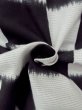Photo10: M1019B Vintage Japanese women   Black HITOE unlined / Cotton/hemp Plaid Checks   (Grade C) (10)