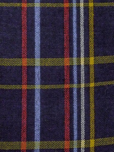 Photo6: M1025A Vintage Japanese women   Navy Blue HITOE unlined / Wool. Plaid Checks   (Grade C) (6)