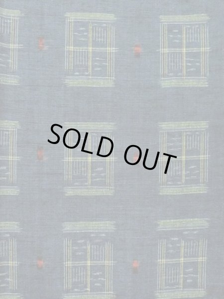 Photo4: M1025E Vintage Japanese women Dark Grayish Blue HITOE unlined / Wool. Quadrangle,   (Grade A) (4)