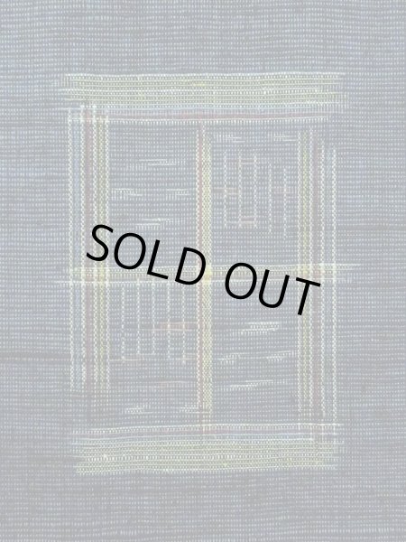 Photo5: M1025E Vintage Japanese women Dark Grayish Blue HITOE unlined / Wool. Quadrangle,   (Grade A) (5)