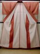 Photo2: M1025G Vintage Japanese women   Vermilion HITOE unlined / Wool. Hemp leaf   (Grade C) (2)