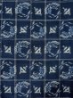 Photo3: M1025I Vintage Japanese women   Navy Blue BINGO-GASURI / Silk. Butterfly,   (Grade A) (3)