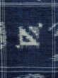 Photo6: M1025I Vintage Japanese women   Navy Blue BINGO-GASURI / Silk. Butterfly,   (Grade A) (6)