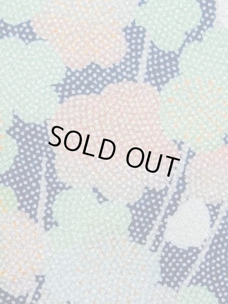 Photo7: M1025M Vintage Japanese women  Light Green HITOE unlined / Silk. UME plum bloom,   (Grade C) (7)