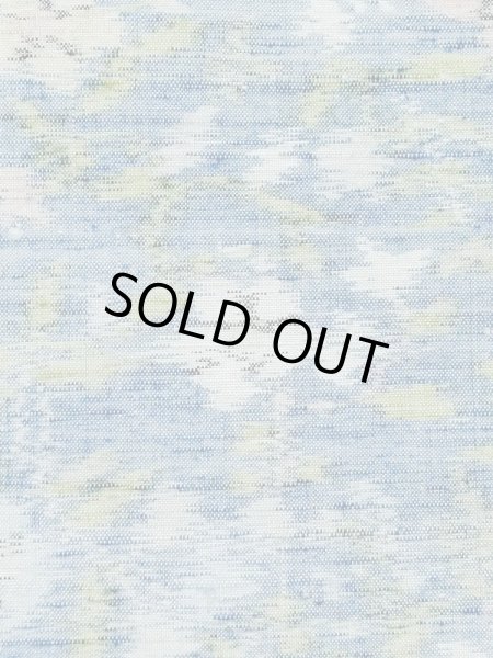 Photo7: M1025N Vintage Japanese women  Light Blue HITOE unlined / Silk. Flower,   (Grade C) (7)