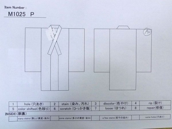 Photo11: M1025P Vintage Japanese women   Ivory SHIOZAWA-TSUMUGI / Silk. Leaf, There is an impression from use.  (Grade C) (11)