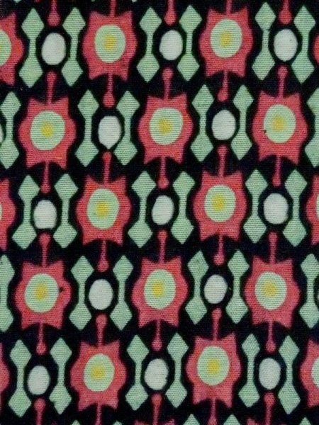 Photo6: M1025S Vintage Japanese women Pale Grayish Green HITOE unlined / Synthetic. Geometrical pattern,   (Grade D) (6)