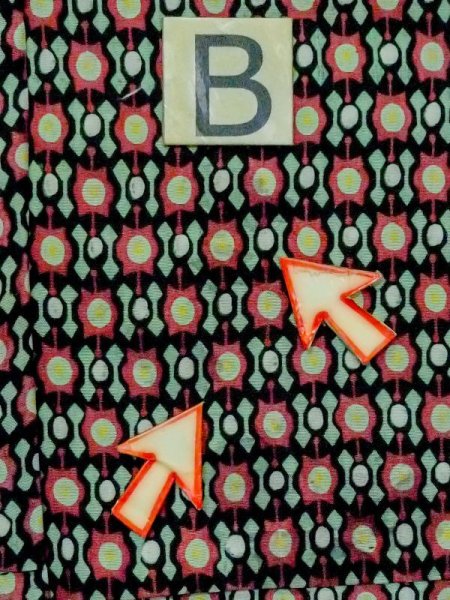 Photo13: M1025S Vintage Japanese women Pale Grayish Green HITOE unlined / Synthetic. Geometrical pattern,   (Grade D) (13)