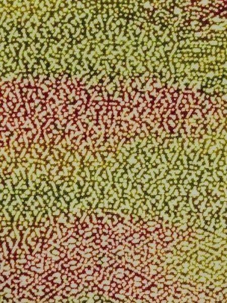 Photo6: M1025U Vintage Japanese women  Dark Yellow HITOE unlined / Synthetic. Dot,   (Grade C) (6)